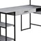 Homeroots 59" Gray and Black L Shape Computer Desk 333394 - alternate 4