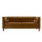 Homeroots Ginger Velvet Upholstered Sofa with Bolster Pillows 473450 - alternate 4