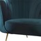 Homeroots 83" Green Velvet Curved Sofa With Gold Legs 480903 - alternate 5
