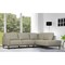 Homeroots Light Green Leather L Shaped Two Piece Sofa and Chaise Sectional 523996 - alternate 6