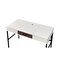 Homeroots 42" White and Black Writing Desk 491478 - alternate 5