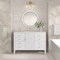 James Martin Vanities Myrrin 48" Single Vanity, Bright White, w/ 3 CM Siberian Silestone Top 485-V48-BW-3SFR - alternate 7