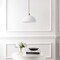 Jonathan Y Solene 11.75" 1-Light Modern Contemporary Adjustable Metal/Glass Dome LED Pendant, Brass Gold/White JYL9565A - alternate 9