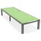 Leisuremod Marlin Grey Aluminum Patio Chaise Lounge Chair Set of 2 with Square Fire Pit Table, Green MLGRCF21-77G2 - alternate 9