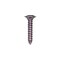Auveco 8 x 7/8in Phillips Oval Hex Sems Tapping Screw Flush Chrome, 100PK 2775 - alternate 3