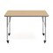 Flash Furniture Commercial Adjustable Height Rectangular Activity Table - Locking Casters-LT NAT XU-A2448-REC-LTNAT-T-A-CAS-GG - alternate 9