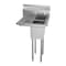 Koolmore Compartment Stainless Steel NSF Commercial Kitchen Prep & Utility Sink with Drainboard SA101410-10L3 - alternate 8