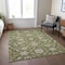 Homeroots 5' X 8' Olive Green Brown And Ivory Moroccan Washable Indoor Outdoor Area Rug 605170 - alternate 5