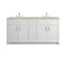 James Martin Vanities Bellshire 72" Double Vanity, Bright White w/ 3 CM Tajnar Eclos Top 660-V72-BW-3TJR - alternate 1