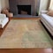 Homeroots 5' X 8' Artichoke Green And Gold Abstract Washable Indoor Outdoor Area Rug 615585 - alternate 8