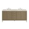 James Martin Vanities Chicago 72" Dbl Vanity, Walnut Whisper, w/ 3 CM Siberian Silestone Top w/FreePower Wireless Charger 503-V72-WLW-FSFR - alternate 1