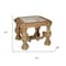 Homeroots 24" Light Brown And Clear Wood And Glass Square End Table 716236 - alternate 5