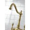 Kingston Brass Two-Handle Single-Hole Kitchen Faucet with Brass Sprayer, Brushed Brass KS1777ALBS - alternate 6