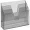 Acrimet Horizontal Triple File Folder Holder Organizer (Clear Smoke Color) 860 - alternate 1