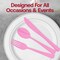 Smarty Had A Party Pink Disposable Plastic Party Forks, 600PK 410F-P-CASE - alternate 8