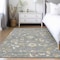Homeroots 3' X 5' Gray Blue And Green Floral Washable Indoor Outdoor Area Rug 597812 - alternate 7