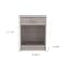 Homeroots 22" Light Gray Wood One Drawer Nightstand 479976 - alternate 5