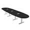 Skutchi Designs 16ft Conference Table With Power Unit | 16 Person Modular Boval Meeting Table | Harmony Series HAR-BOVL-48X192-T-U999ST19-ESIL - alternate 1