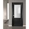 Sartodoors Solid Interior French, Lucia 22 Matte Black with Frosted Glass, Single Regular Panel Frame Trims H LUCIA22ID-BLK-3096 - alternate 5