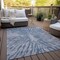 Homeroots 3' X 5' Blue Gray And Silver Abstract Washable Indoor Outdoor Area Rug 588004 - alternate 7