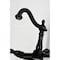 Kingston Brass Two-Handle Wall Mount Bridge Kitchen Faucet, Matte Black KS1260PKL - alternate 5