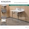 Kingston Brass 30" Carrara Marble Console Sink Set w/ Faucet in Carrara Marble White/Brushed Brass CKVPB3030MBSQ7 - alternate 5