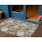 Homeroots 3' X 5' Brown Beige And Olive Green Botanical Leaves Washable Indoor Outdoor Area Rug 618394 - alternate 1