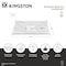 Kingston Brass 49" x 22" Quartz Vanity Top with Rectangular Sink, 8" Faucet Drillings, Quartz White KVPB4922W38CL - alternate 3