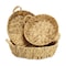 Homeroots Set of Three Natural Water Hyacinth Round Basket Trays 571501 - alternate 7