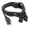 Sanoxy 6ft 16 AWG Universal Power Cord Splitter Cable NEMA 5-15P to IEC320 C13 x 2, Black SNX-CBL-LDR-PW144-1706 - alternate 2