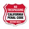 Signmission California No Trespassing Shield Sign Ca, 6 inch X 6 inch, Plastic Sign, 2PK SHI-P-2PACK-6-368 - alternate 1