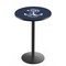 Holland Bar Stool Co 36" Blk Wrinkle US Naval Academy NAVY Pub Table, 36" dia. Top L214B3636USNavA - alternate 1