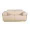 Homeroots 70in Cream and Gold Italian Leather Loveseat 720476 - alternate 1