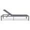 Leisuremod Marlin Grey Aluminum Patio Chaise Lounge Chair Set of 2 with Square Fire Pit Table, Black MLGRCF21-77BL2 - alternate 7