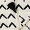 Homeroots 50" X 60" Black and White Woven Cotton Chevron Throw Blanket with Tassels 516488 - alternate 7