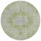 Homeroots 8' Olive Green Round Floral Medallion Washable Indoor Outdoor Area Rug 607910 - alternate 7