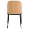 Leisuremod Tule Fabric Dining Side Chair with Powder-Coated Steel Frame, Natural Wood/Brown TCNW18BR - alternate 7