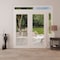 Vdomdoors Front Exterior Prehung Metal-Plastic Double Doors Clear Glass / MANUX 8666 White Silk / Office Comm MANUX8666DEXD-WS-W72+14xH80+14-LH-I - alternate 4