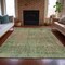 Homeroots 5' X 8' Green And Ivory Abstract Washable Indoor Outdoor Area Rug 631096 - alternate 6