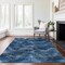 Homeroots 5' X 8' Navy Blue And Sky Blue Abstract Washable Indoor Outdoor Area Rug 587123 - alternate 7