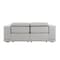 Homeroots 76in Light Gray and Silver Italian Leather Power Reclining Loveseat 720518 - alternate 6