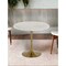 Homeroots 35" White And Gold Rounded Marble And Metal Dining Table 487361 - alternate 6