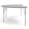 Flash Furniture Wren 72 in x 48 in Kidney Adjustable Height Activity Table, Thermal Laminate Top, Standard Legs, Gray XU-A4872-KIDNY-GRY-T-A-GG - alternate 9