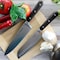 Martha Stewart 14 Piece Stainless Steel Cutlery Set in Black with Acacia Wood Storage Block 122062.14 - alternate 7