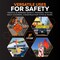 Xpose Safety Orange Safety Flags, 18x18 in with 24 in Wood Staff, Warning/Wide Load Flags, 2PK WF24-18-2-X - alternate 5