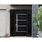 Vdomdoors Steel Door Deux 6083 Black Enamel 2 Sidelight Exterior Windows Sidelites/ Stainless Inserts Entry D DEUX6083EXD-BLK-W12+36+12 x H80-RH-I - alternate 4
