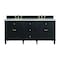 James Martin Vanities Lorelai 72in Double Vanity, Black Onyx w/ 3 CM Eternal Jasmine Pearl Silestone Top 424-V72-BKO-FEJP - alternate 1