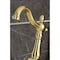Kingston Brass Two-Handle Wall Mount Bridge Kitchen Faucet, Brushed Brass KS2447PKL - alternate 5