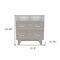 Homeroots 32" Light Gray Two Drawer Dresser With Open Shelving 544029 - alternate 11
