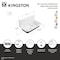 Kingston Brass 36" Cast Iron Single Bowl Wall Mount Utility Sink with Drain, White/Polished Chrome KGCLWS3620191 - alternate 2
